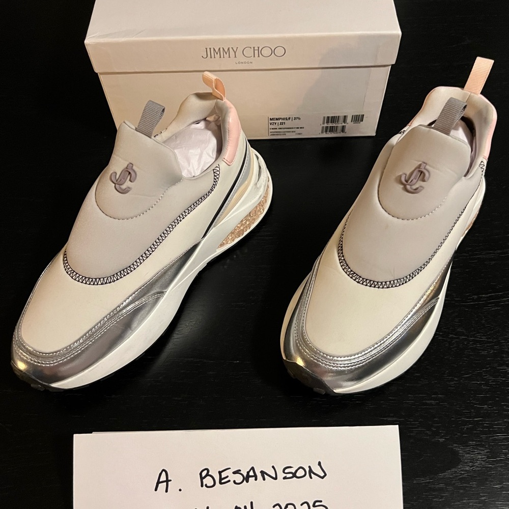 Jimmy Choo Metallic Slip-On Sneakers